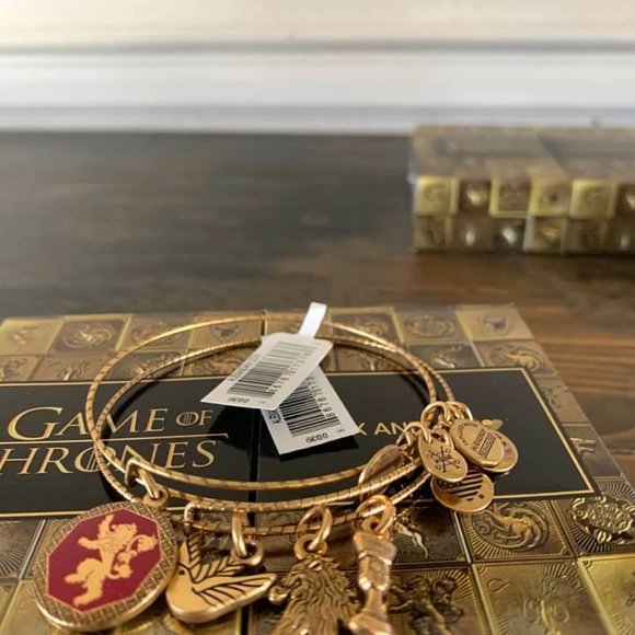 Alex & Ani Game of Thrones Gold Bracelets Set of 2- NWT - Picture 1 of 3